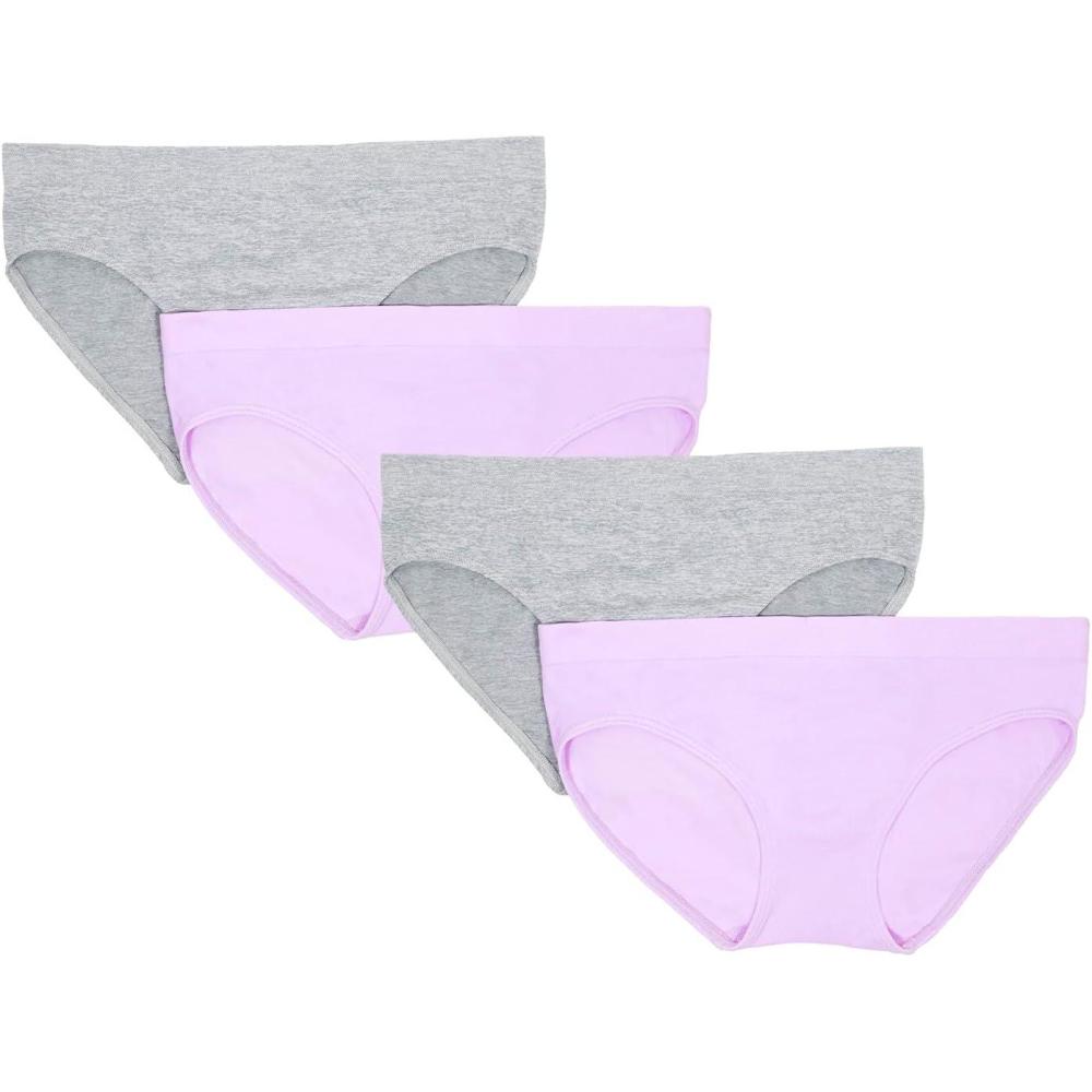 imageFruit of the Loom girls Stretch Seamless Bikini BriefsStellar OrchidGrey Heather