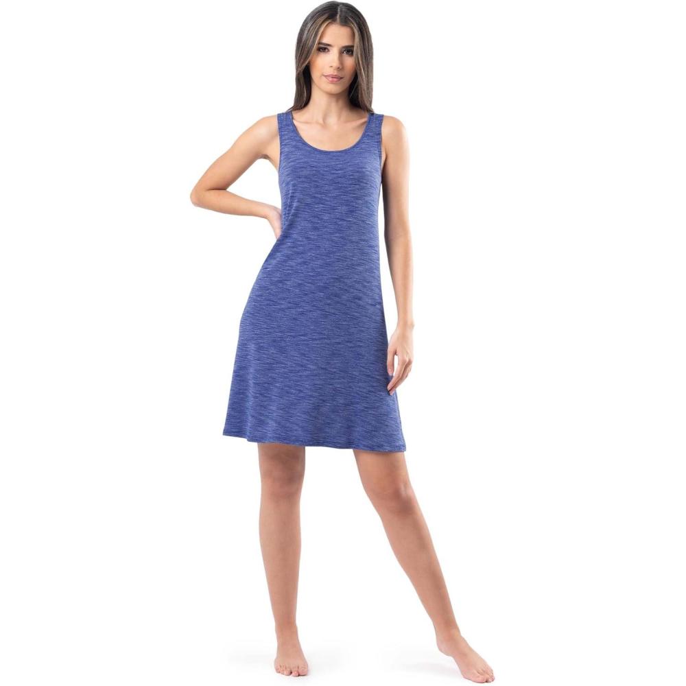 imageFruit of the Loom womens Breathable Sleep ChemiseHeather Navy