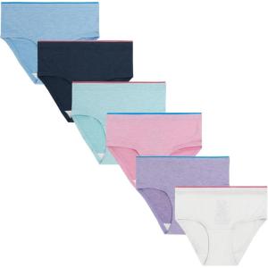 Fruit of the Loom Girls’ 360 Stretch Modal Underwear(Brief – 6 Pack – Assorted)