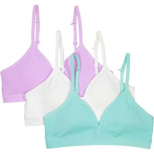 Fruit of the Loom Girls Soft and Smooth Training Bra(Aruba Blue/Stellar Orchid/White)