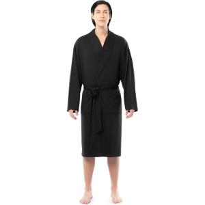 Fruit of the Loom mens Lightweight French Terry Robe(Black)
