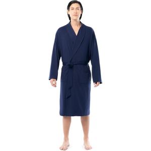 Fruit of the Loom mens Lightweight French Terry Robe(Navy)