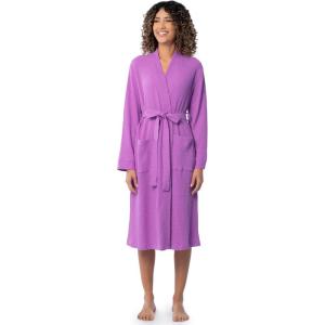 Fruit of the Loom womens Lightweight Waffle Knit Kimono Robe(Radiant Orchid)