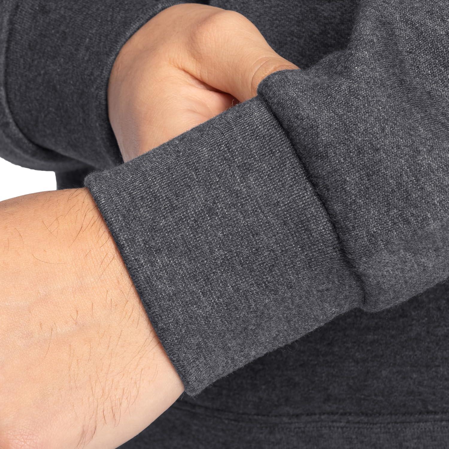imageFruit of the Loom mens Eversoft Fleece Pullover Hooded Sweatshirt Moisture Wicking ampamp BreathableBlack Heather Pullover