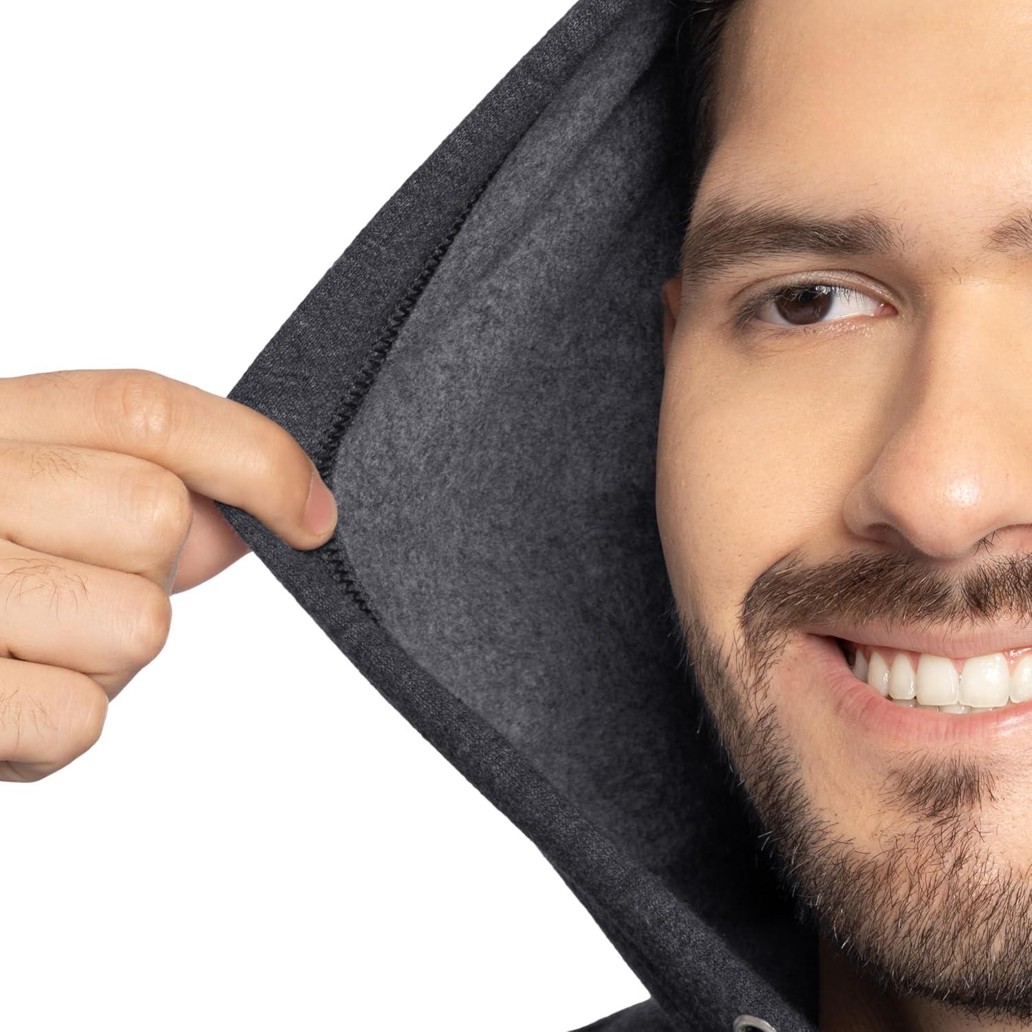imageFruit of the Loom mens Eversoft Fleece Pullover Hooded Sweatshirt Moisture Wicking ampamp BreathableBlack Heather Pullover