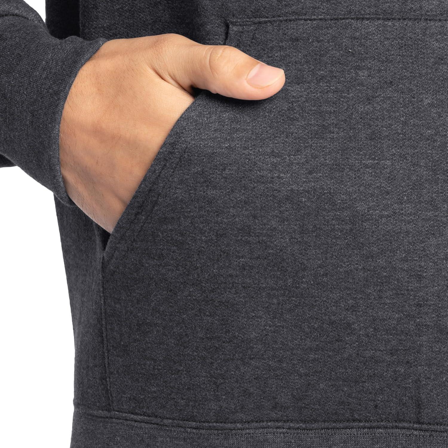 imageFruit of the Loom mens Eversoft Fleece Pullover Hooded Sweatshirt Moisture Wicking ampamp BreathableBlack Heather Pullover