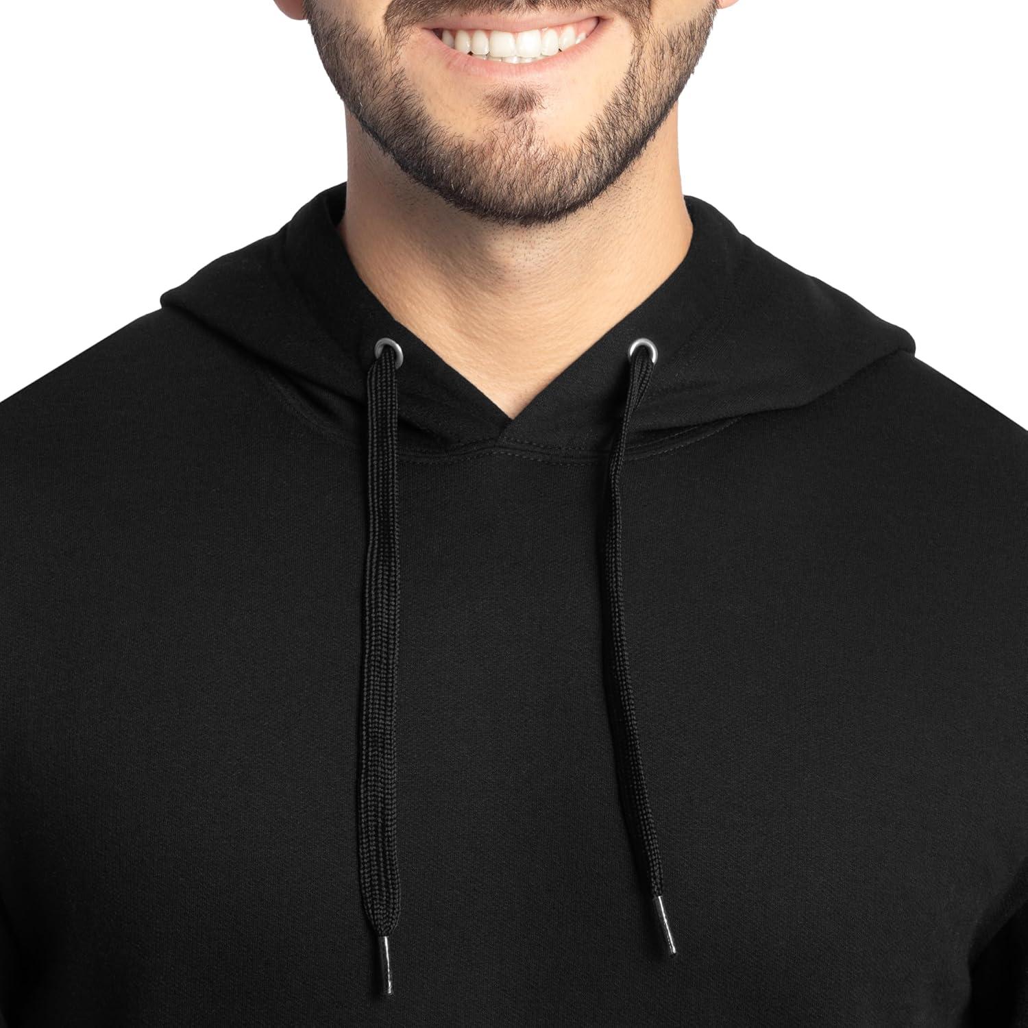 imageFruit of the Loom mens Eversoft Fleece Pullover Hooded Sweatshirt Moisture Wicking ampamp BreathableBlack Pullover