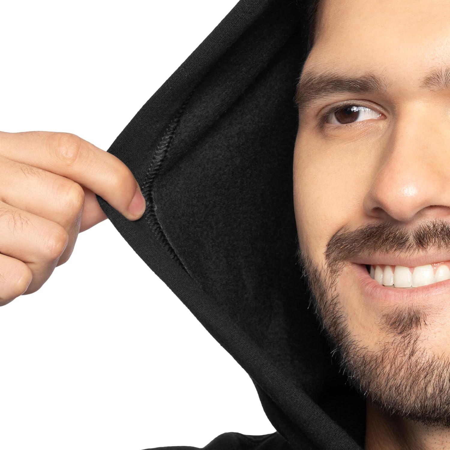 imageFruit of the Loom mens Eversoft Fleece Pullover Hooded Sweatshirt Moisture Wicking ampamp BreathableBlack Pullover