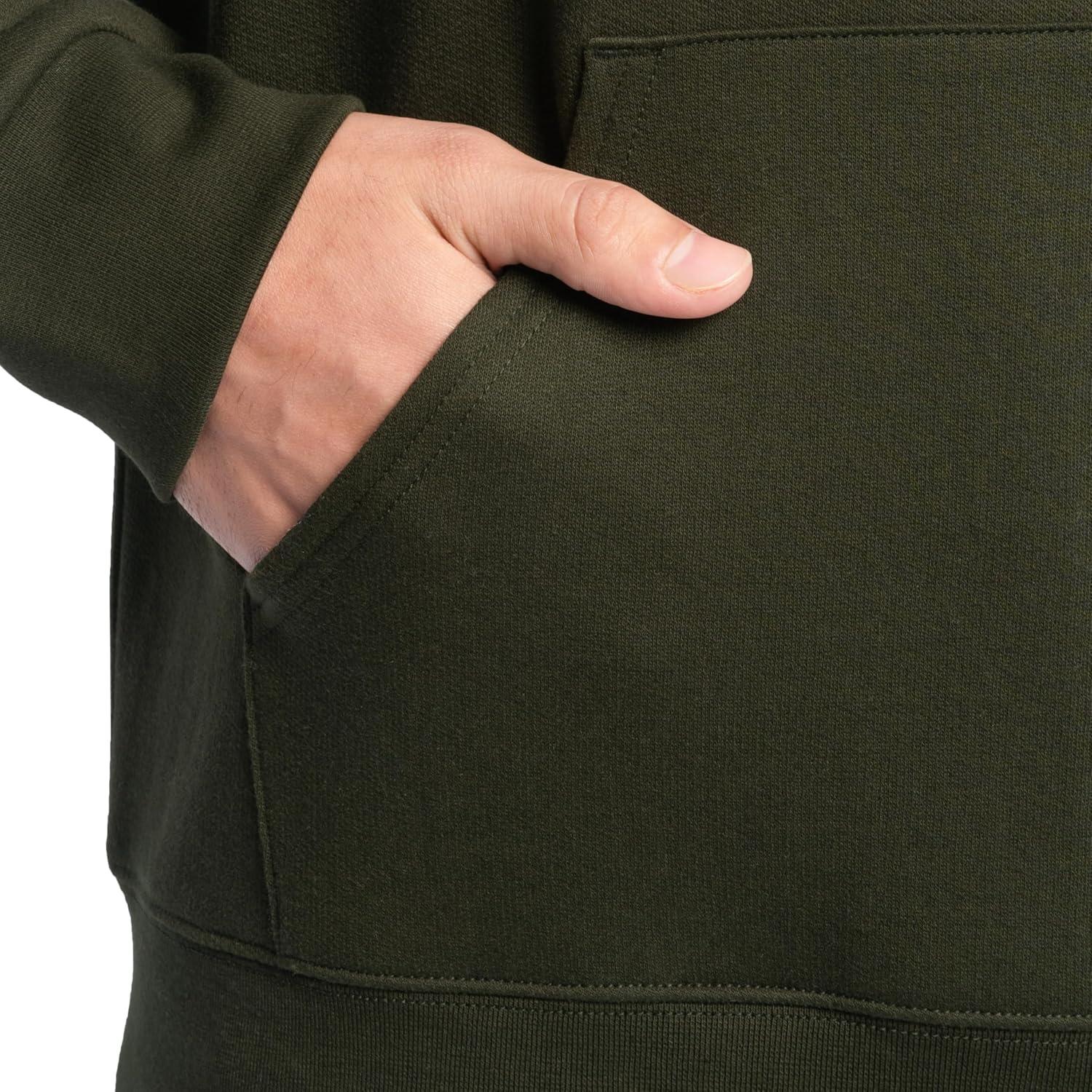 imageFruit of the Loom mens Eversoft Fleece Pullover Hooded Sweatshirt Moisture Wicking ampamp BreathableDuffle Bag Green
