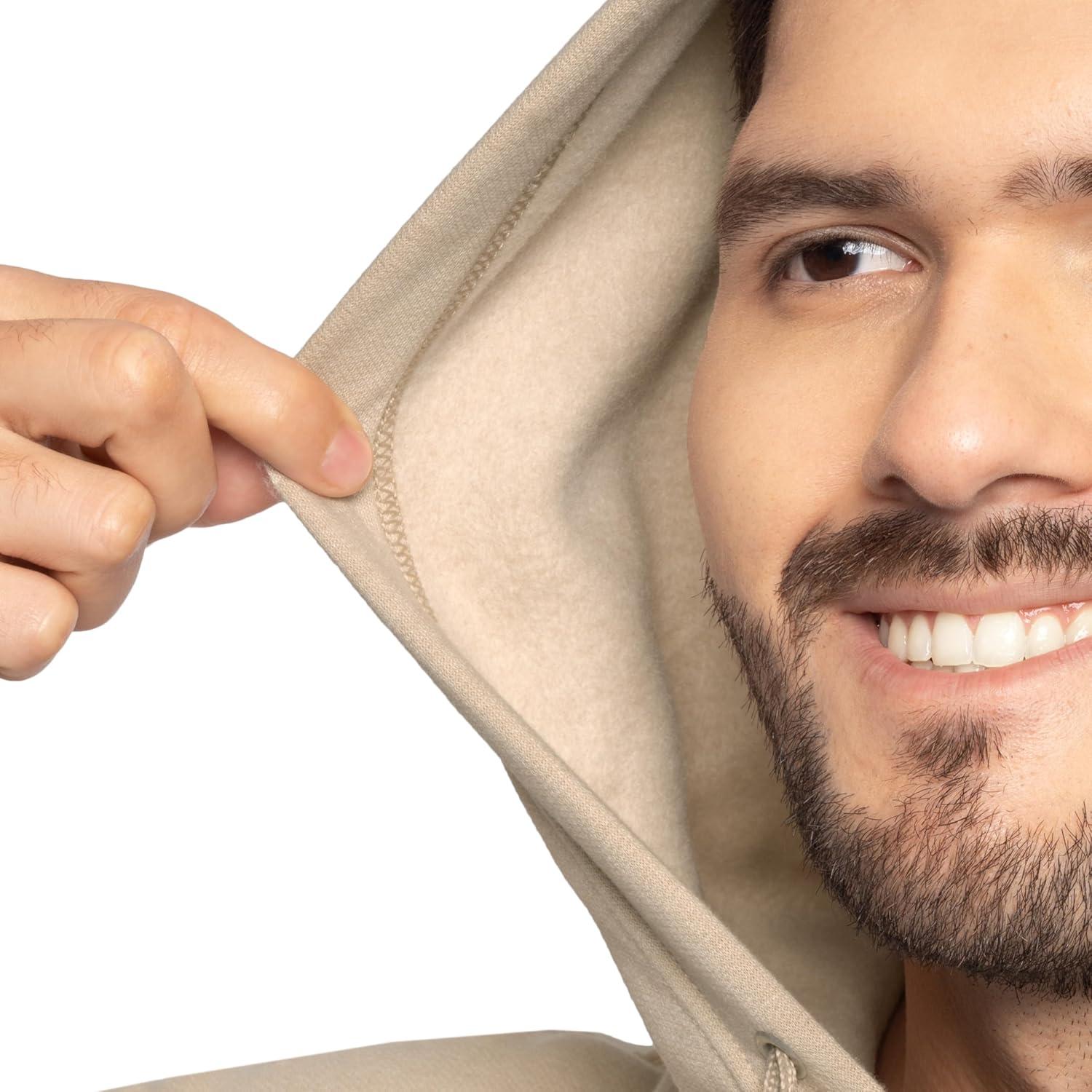 imageFruit of the Loom mens Eversoft Fleece Pullover Hooded Sweatshirt Moisture Wicking ampamp BreathableKhaki Heather Pullover