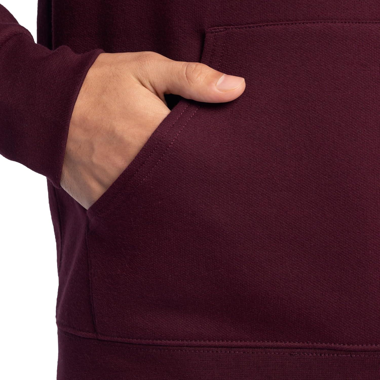 imageFruit of the Loom mens Eversoft Fleece Pullover Hooded Sweatshirt Moisture Wicking ampamp BreathableMaroon Pullover