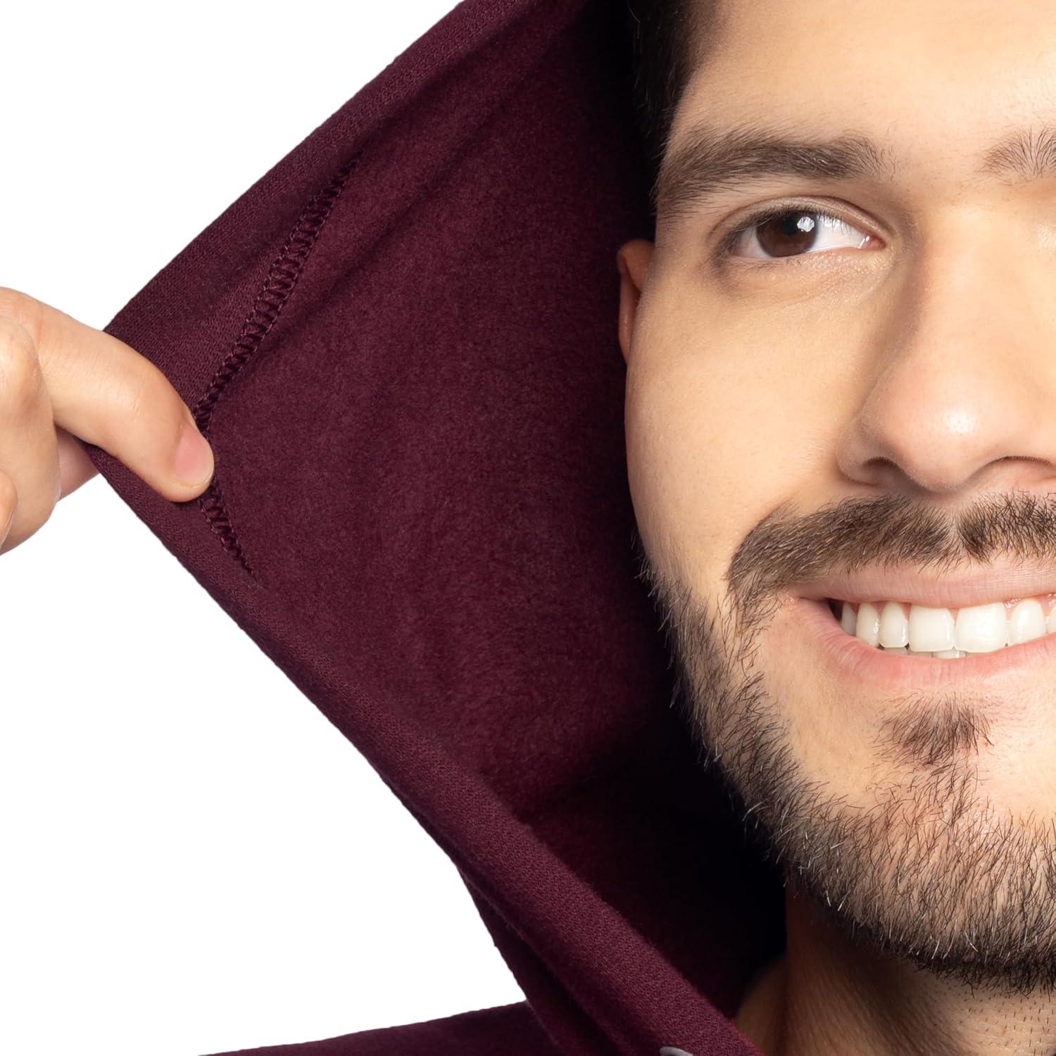 imageFruit of the Loom mens Eversoft Fleece Pullover Hooded Sweatshirt Moisture Wicking ampamp BreathableMaroon Pullover