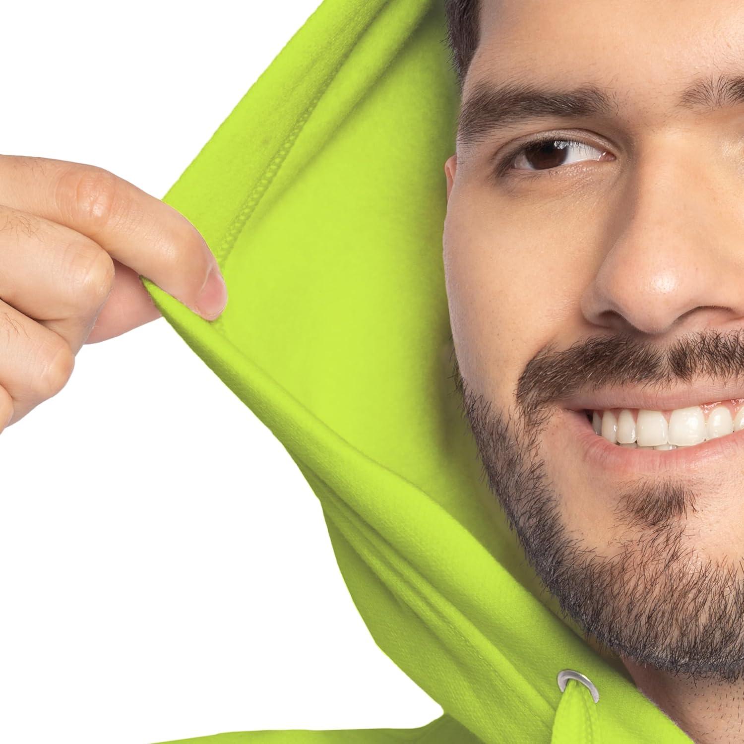 imageFruit of the Loom mens Eversoft Fleece Pullover Hooded Sweatshirt Moisture Wicking ampamp BreathableSafety Green Pullover