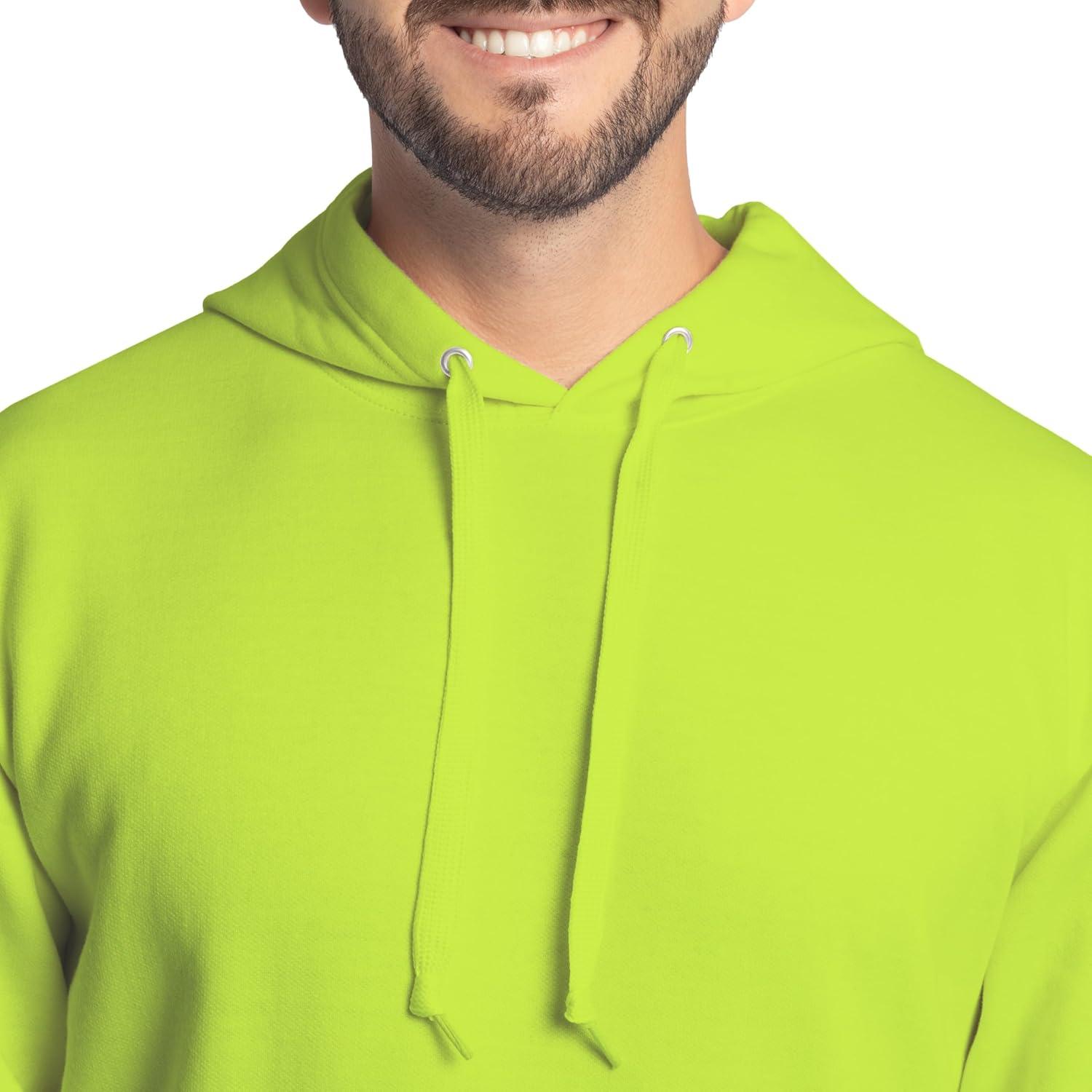 imageFruit of the Loom mens Eversoft Fleece Pullover Hooded Sweatshirt Moisture Wicking ampamp BreathableSafety Green Pullover