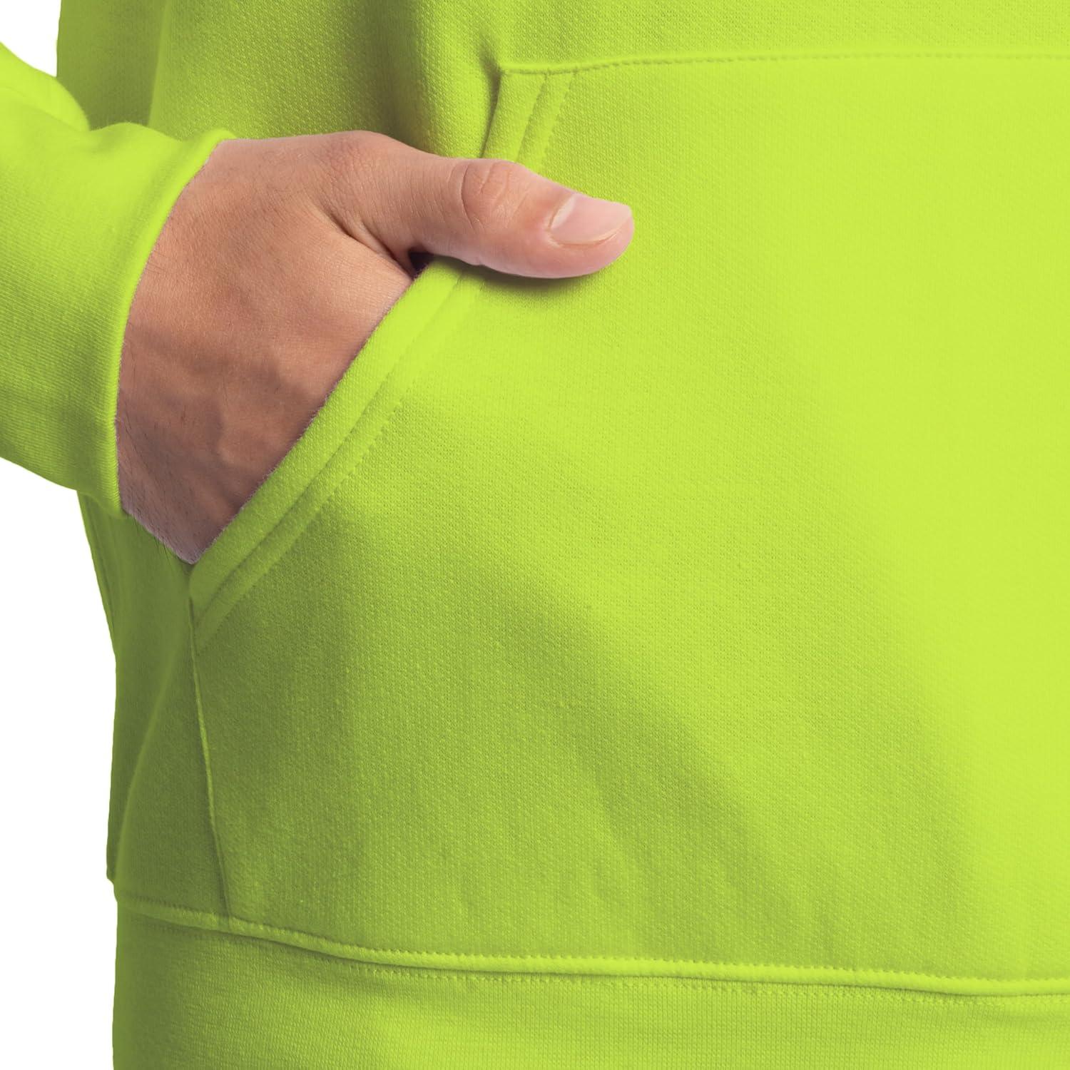 imageFruit of the Loom mens Eversoft Fleece Pullover Hooded Sweatshirt Moisture Wicking ampamp BreathableSafety Green Pullover