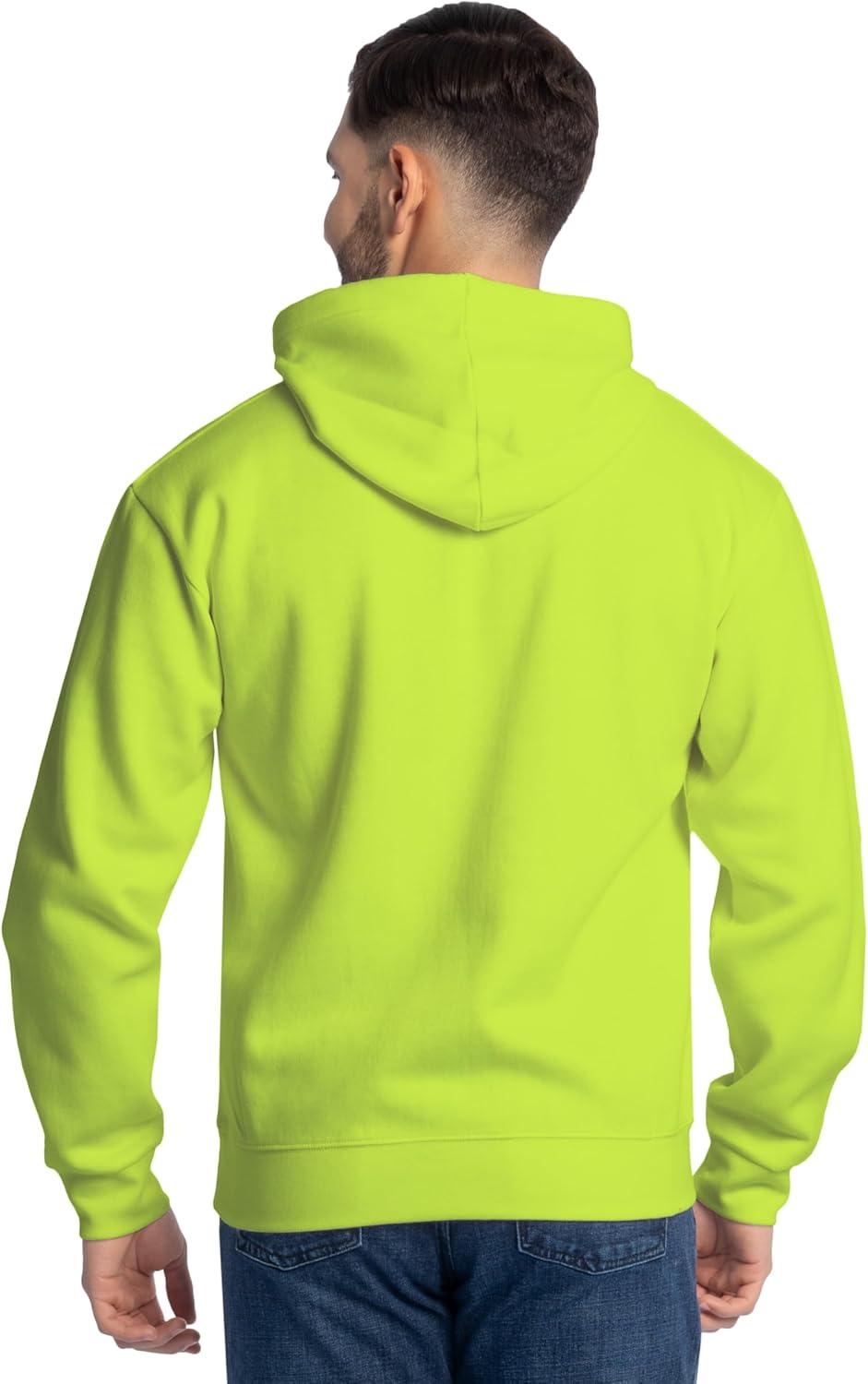 imageFruit of the Loom mens Eversoft Fleece Pullover Hooded Sweatshirt Moisture Wicking ampamp BreathableSafety Green Pullover