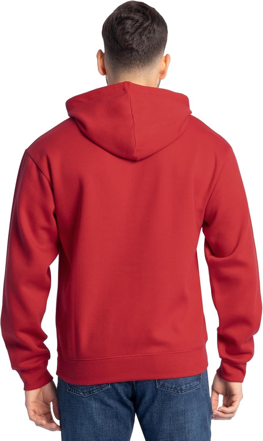 imageFruit of the Loom mens Eversoft Fleece Pullover Hooded Sweatshirt Moisture Wicking ampamp BreathableTrue Red