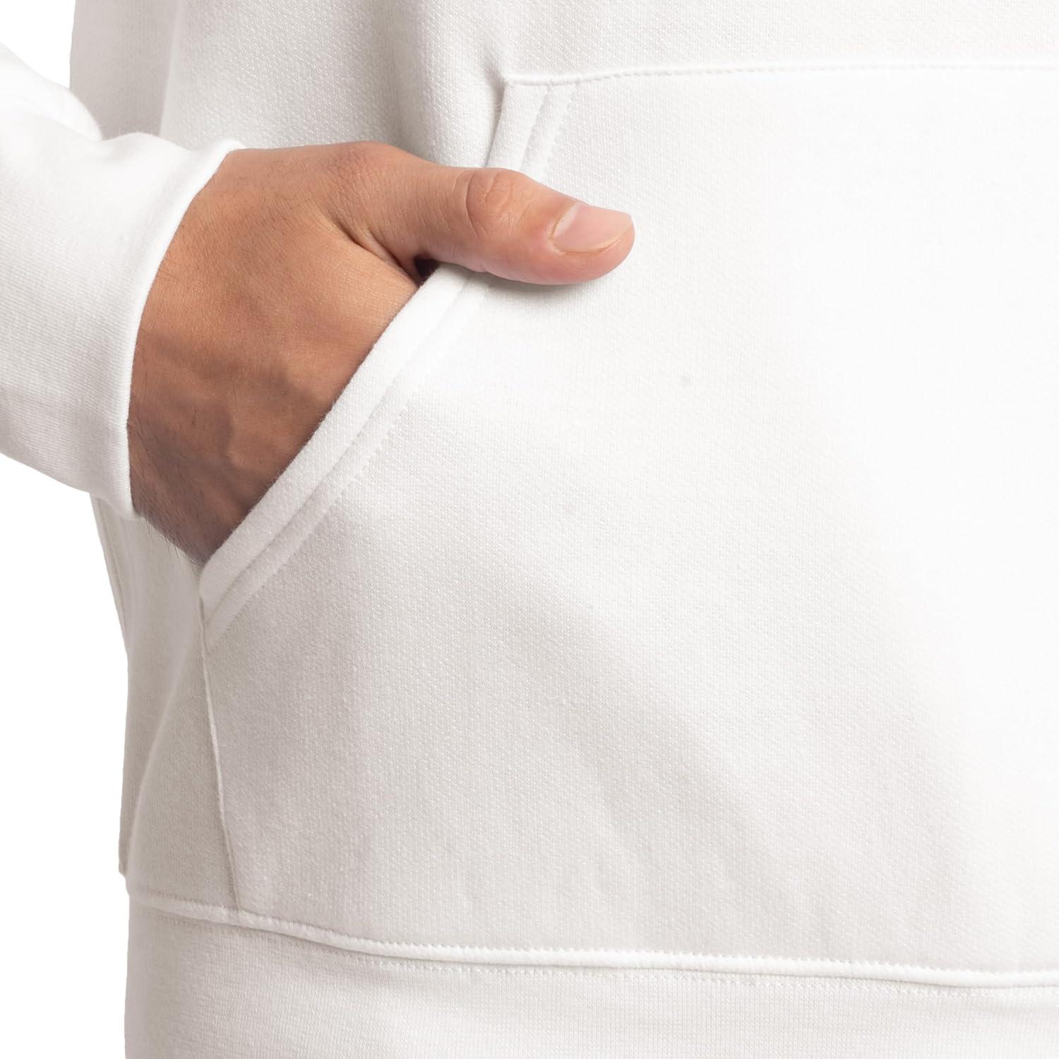 imageFruit of the Loom mens Eversoft Fleece Pullover Hooded Sweatshirt Moisture Wicking ampamp BreathableWhite Pullover