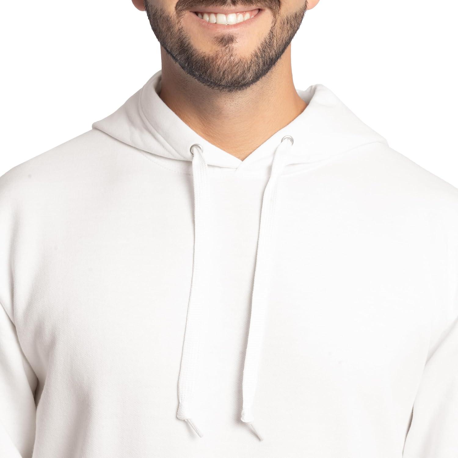 imageFruit of the Loom mens Eversoft Fleece Pullover Hooded Sweatshirt Moisture Wicking ampamp BreathableWhite Pullover