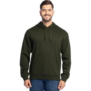 Fruit of the Loom mens Eversoft Fleece Pullover Hooded Sweatshirt, Moisture Wicking & Breathable(Duffle Bag Green)
