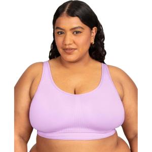Fruit of The Loom Womens Fit for Me Collection: Plus Size Seamless Wireless Bra – Luxurious Blend for Ultimate Comfort(Stellar Orchid)
