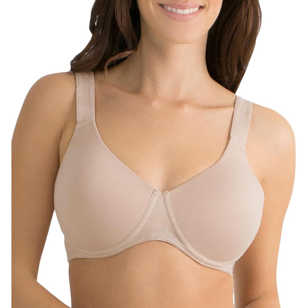 imageFruit of The Loom Womens Full Coverage AntiGravity Bra WireFree Cotton for Ultimate ComfortSand