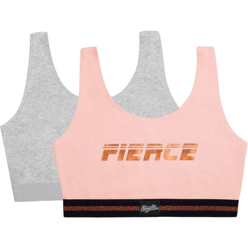 imageFruit of The Loom Womens MultiPack Tank Top Style Sports BraPink and Grey