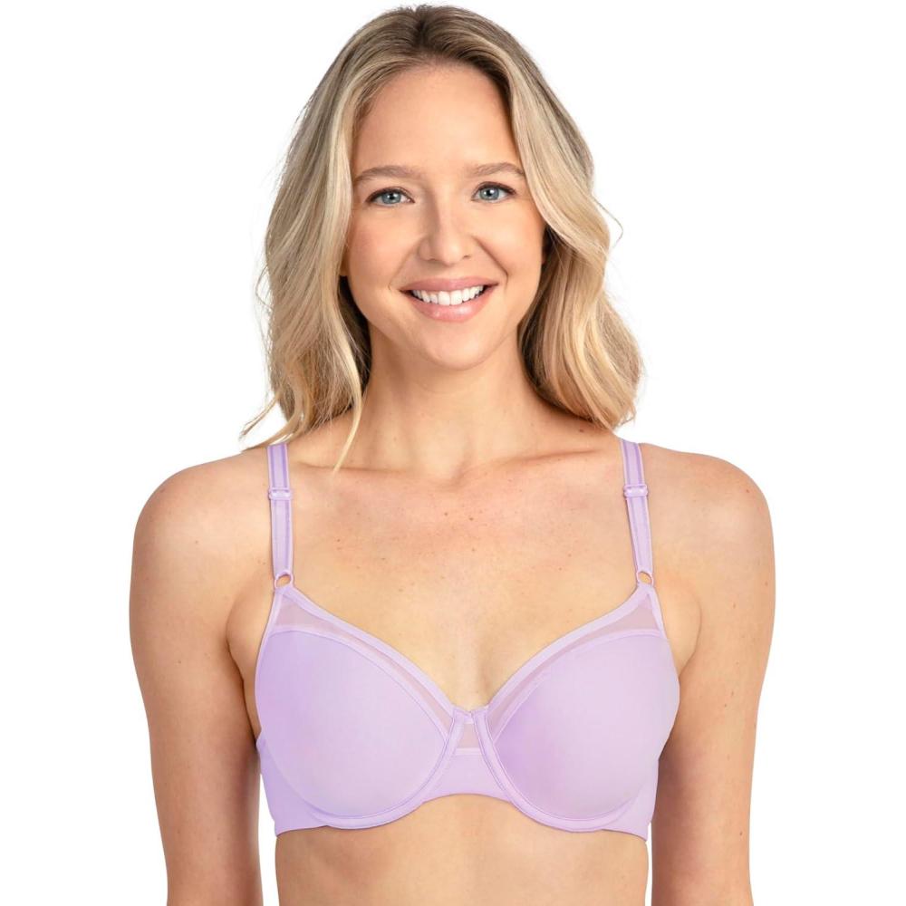 imageFruit of The Loom Womens Fit for Me Collection PlusSize Wireless Bra Soft Cotton Comfort ampamp SupportLilac Whisper