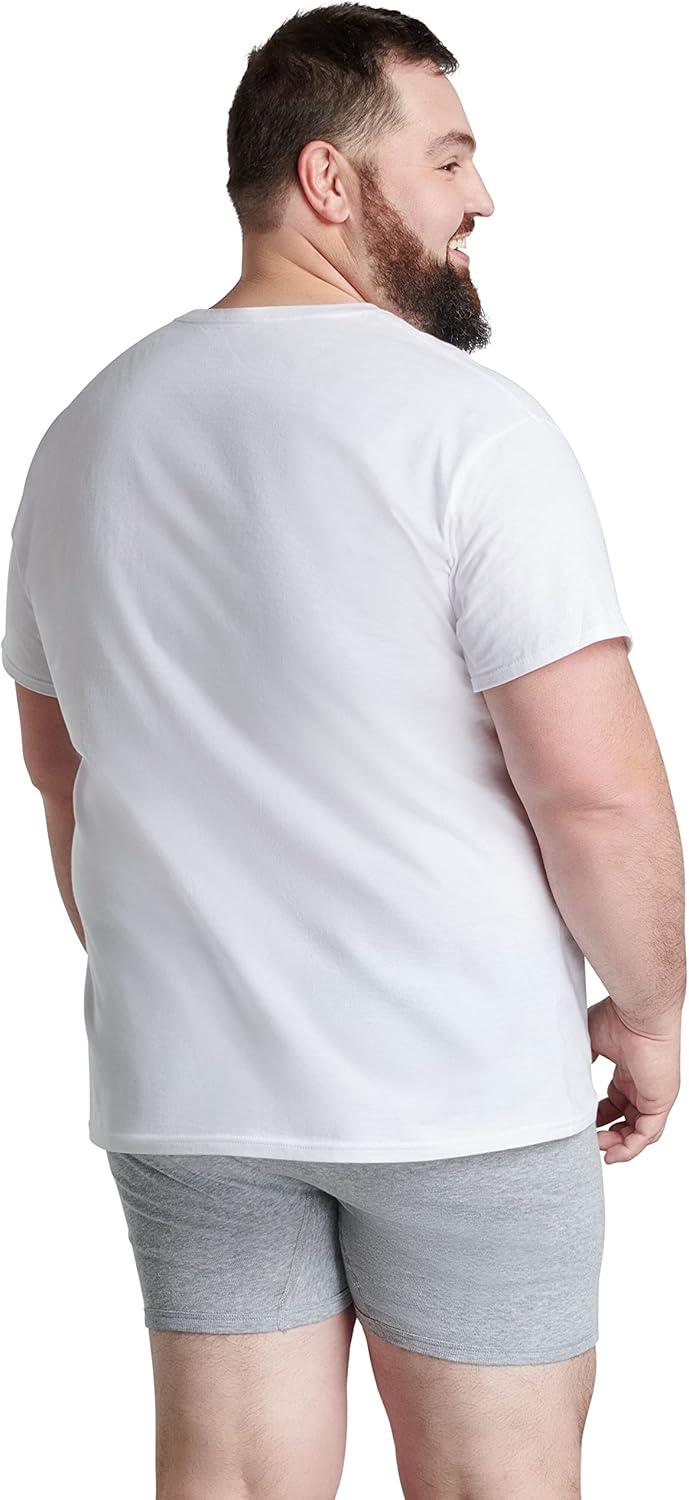 imageFruit of The Loom Mens Crew Tee Undershirts Moisture Wicking amp Tag Free Also Available in Big amp TallBig Man White 6 Pack