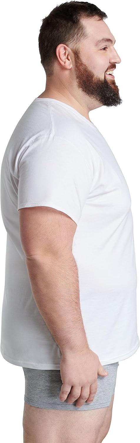 imageFruit of The Loom Mens Crew Tee Undershirts Moisture Wicking amp Tag Free Also Available in Big amp TallBig Man White 6 Pack
