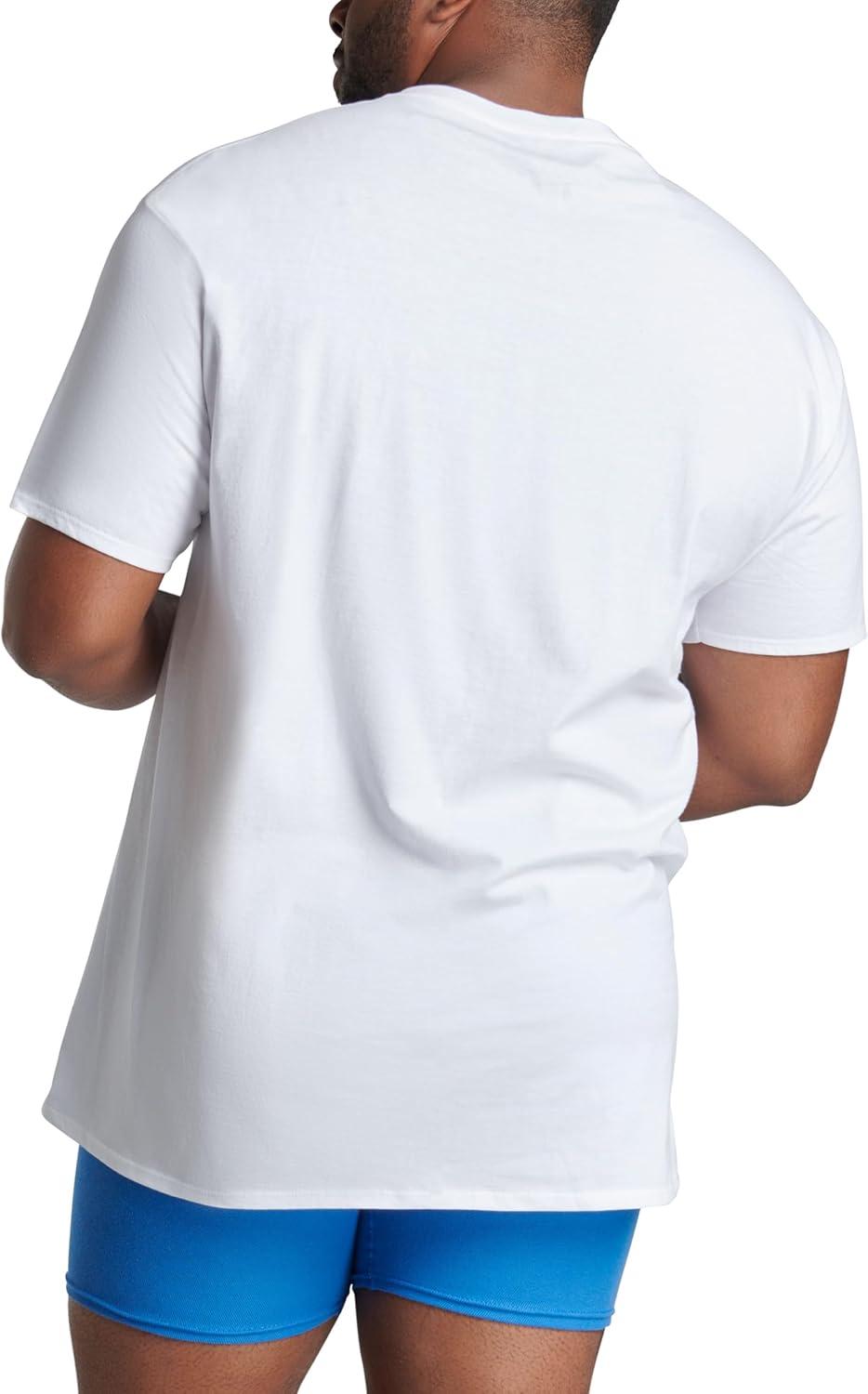 imageFruit of The Loom Mens Crew Tee Undershirts Moisture Wicking amp Tag Free Also Available in Big amp TallTall Man White 6 Pack