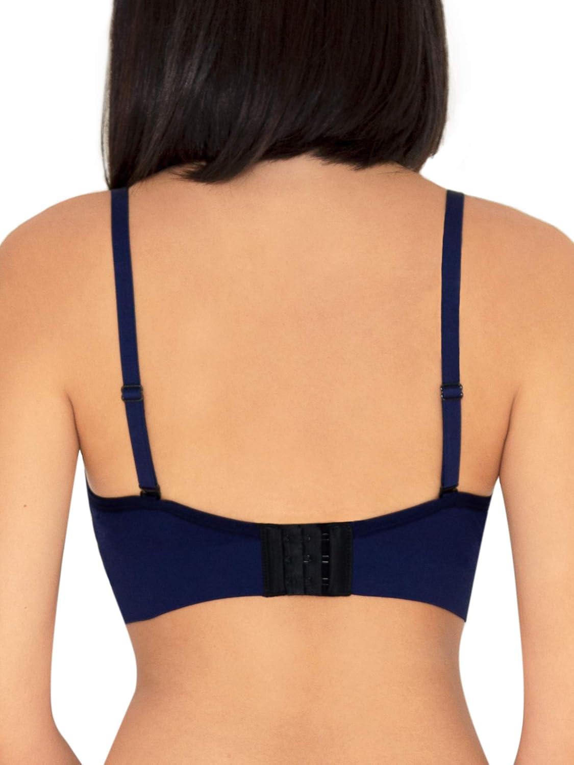 imageFruit of The Loom Womens 2Pack Seamless WireFree PushUp Bra Soft Comfortable amp SupportiveMedevial Blue Wonder Woman