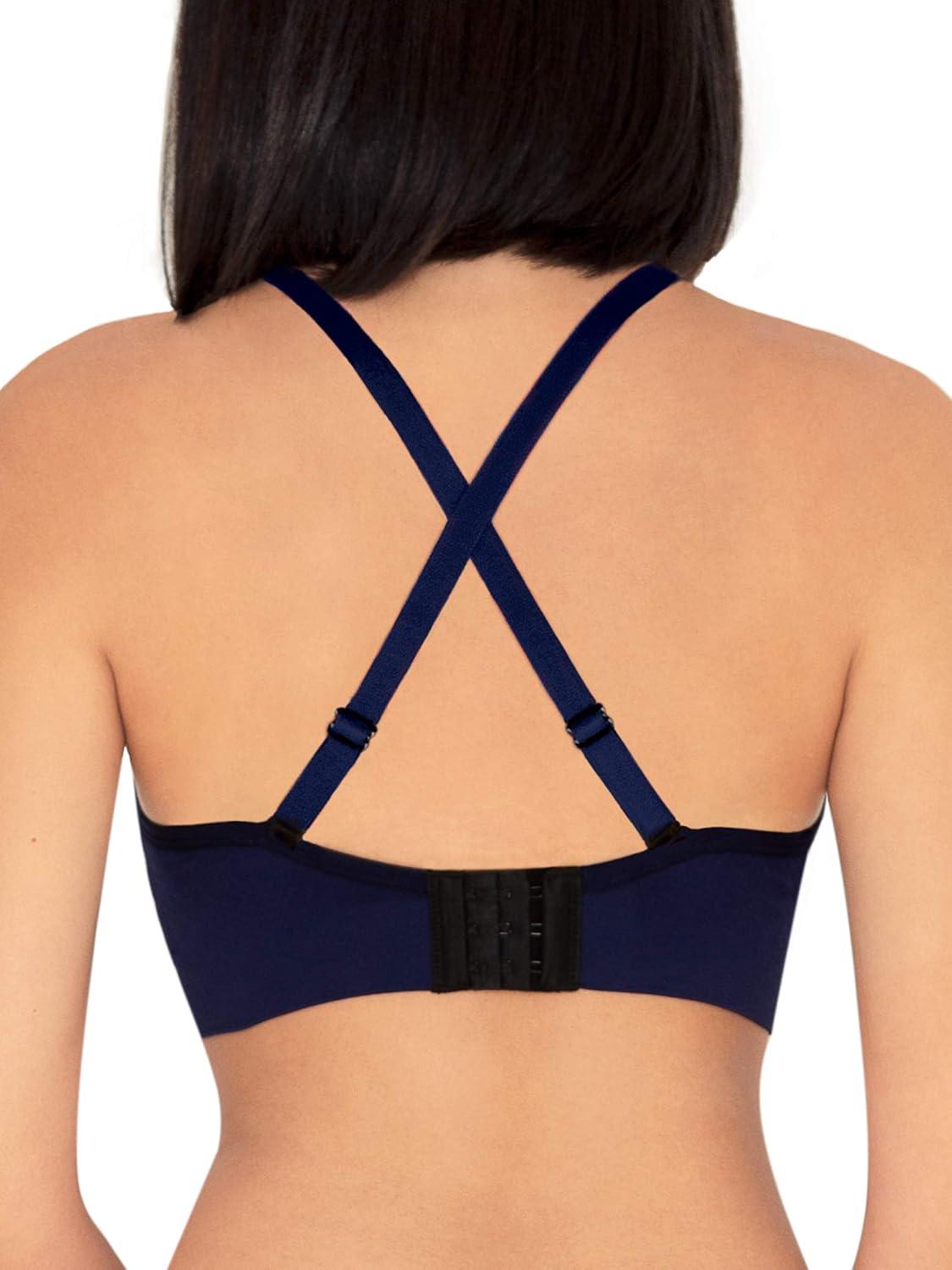 imageFruit of The Loom Womens 2Pack Seamless WireFree PushUp Bra Soft Comfortable amp SupportiveMedevial Blue Wonder Woman