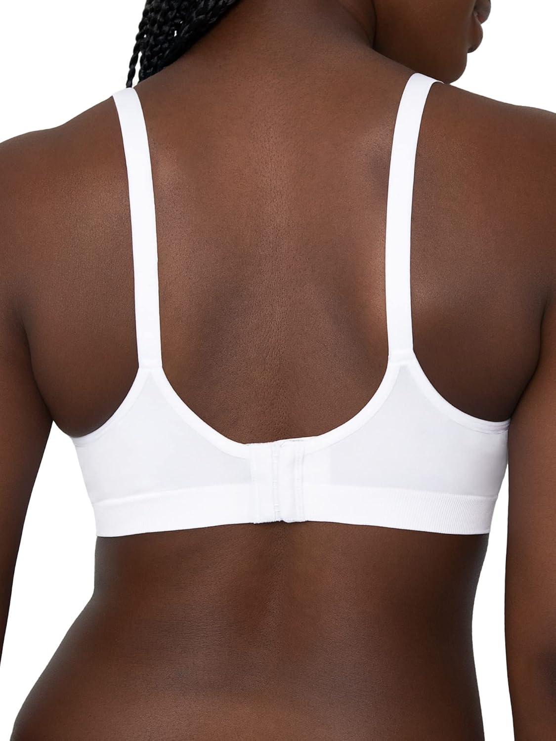 imageFruit of The Loom Womens 2Pack Seamless WireFree PushUp Bra Soft Comfortable amp SupportiveWhite