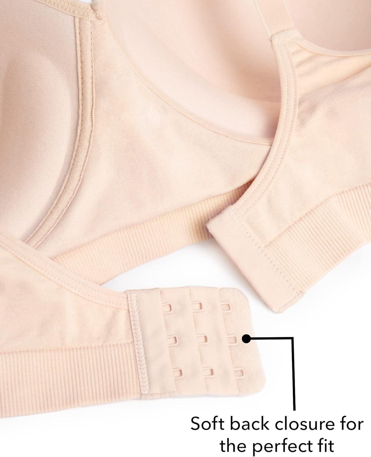 imageFruit of The Loom Womens 2Pack Seamless WireFree PushUp Bra Soft Comfortable amp SupportiveWhite