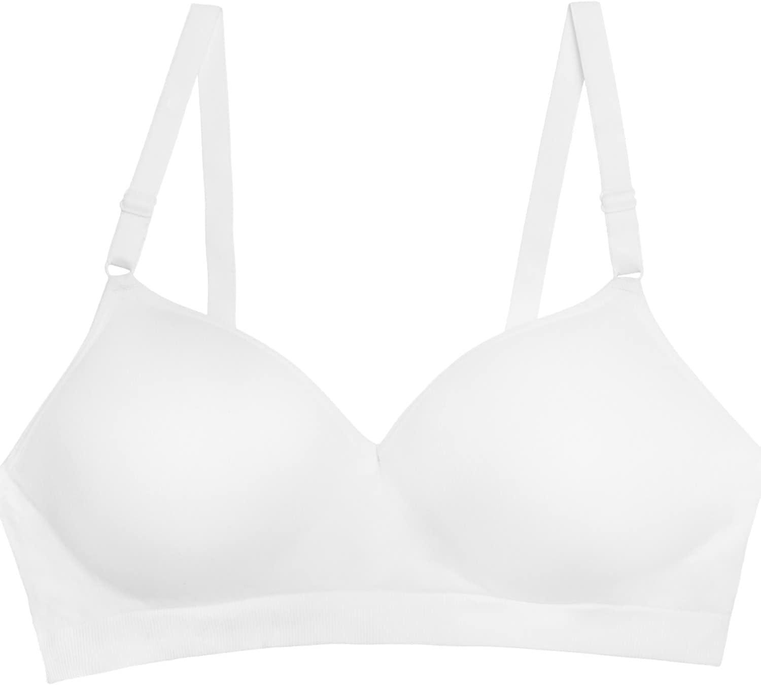 imageFruit of The Loom Womens 2Pack Seamless WireFree PushUp Bra Soft Comfortable amp SupportiveWhite