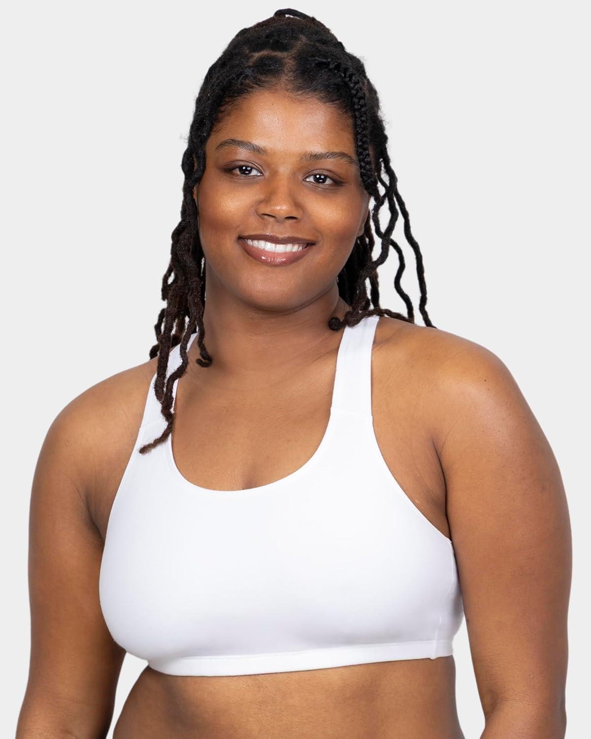 imageFruit of The Loom Womens MultiPack Tank Top Style Sports BraSkinny StripWhiteGrey Heather