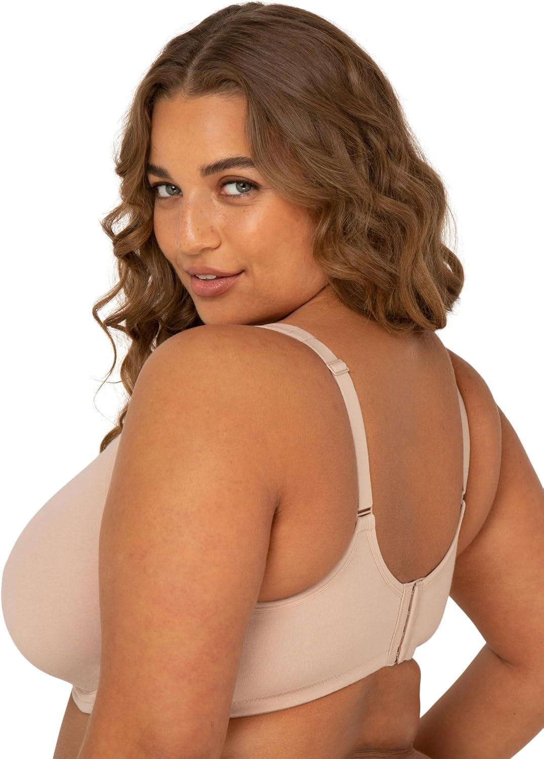 imageFruit of The Loom Womens Plus Size Wireless Cotton BraSandBlack Hue