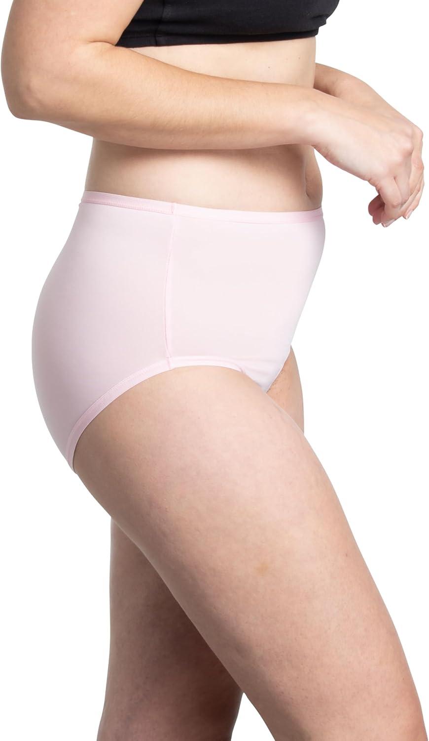 imageFruit of the Loom Womens Lightweight Microfiber Underwear Smooth Under Clothes Available in Plus SizeBrief 12 Pack BluePinkGrey