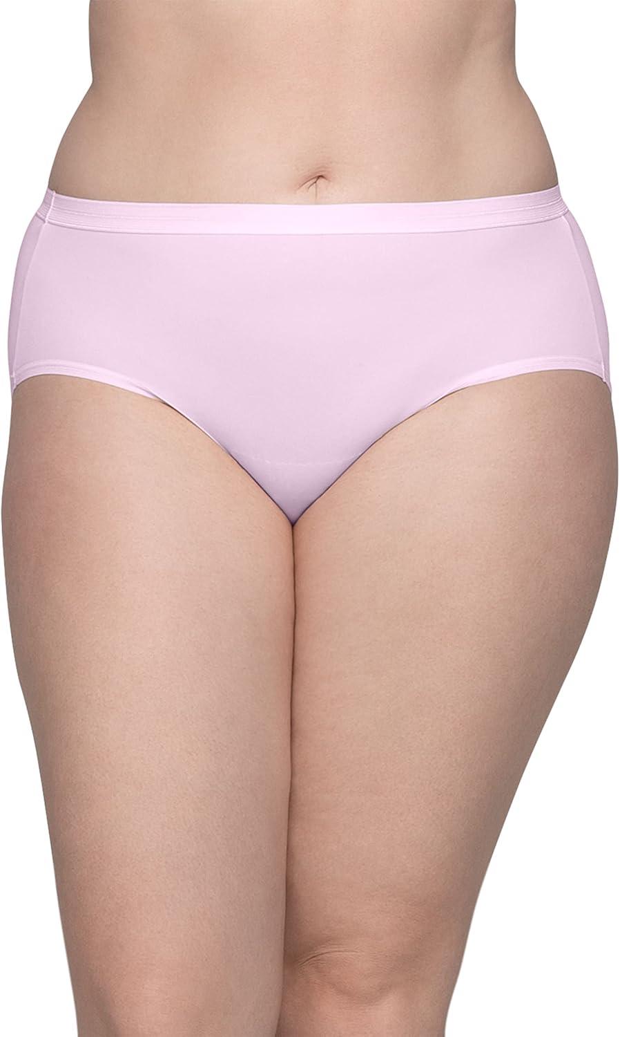 imageFruit of the Loom Womens Lightweight Microfiber Underwear Smooth Under Clothes Available in Plus SizePlus Size Brief 10 Pack BlackWhitePurple