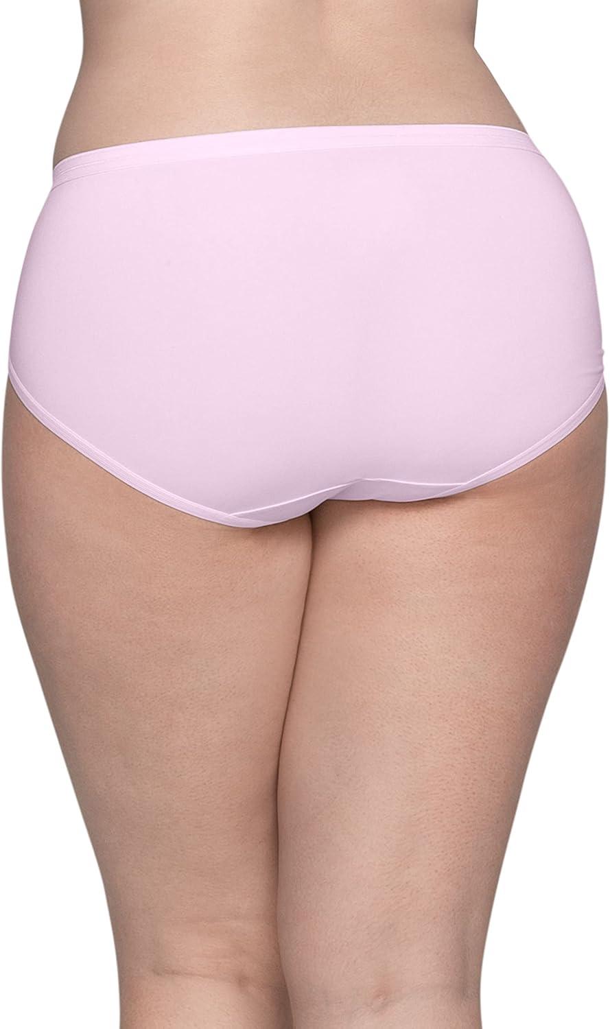 imageFruit of the Loom Womens Lightweight Microfiber Underwear Smooth Under Clothes Available in Plus SizePlus Size Brief 10 Pack BlackWhitePurple