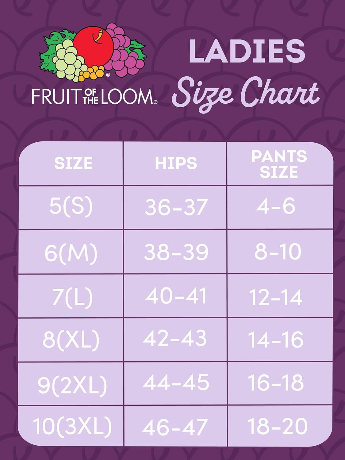 imageFruit of the Loom Womens Lightweight Microfiber Underwear Smooth Under Clothes Available in Plus SizeRibbed Bikini 6 Pack Colors May Vary