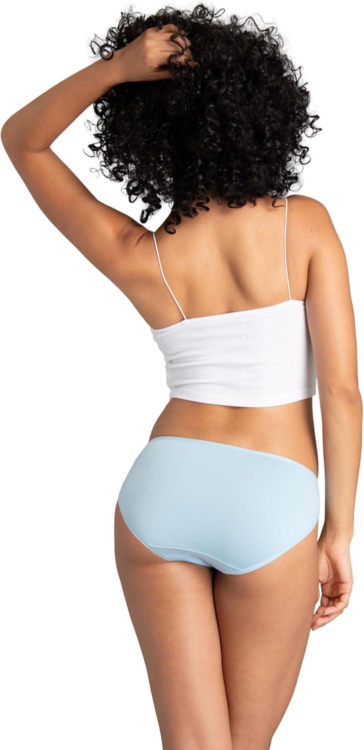 imageFruit of the Loom womens Breathable Underwear Moisture Wicking Keeps You Cool amp Comfortable Available in Plus SizeCooling Stripes Bikini 6 Pack Colors May Vary