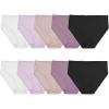 Plus Size Hi Cut - 10 Pack - Black/White/Purple