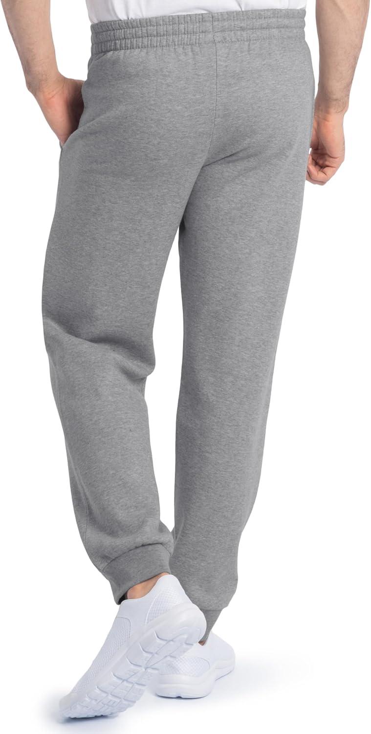imageFruit of The Loom Eversoft Fleece Joggers with Pockets Relaxed Fit Moisture Wicking Breathable Tapered SweatpantsCotton Blend Grey Heather