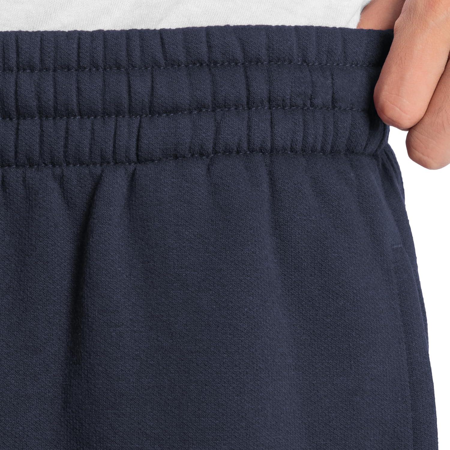 imageFruit of The Loom Eversoft Fleece Joggers with Pockets Relaxed Fit Moisture Wicking Breathable Tapered SweatpantsCotton Blend Navy