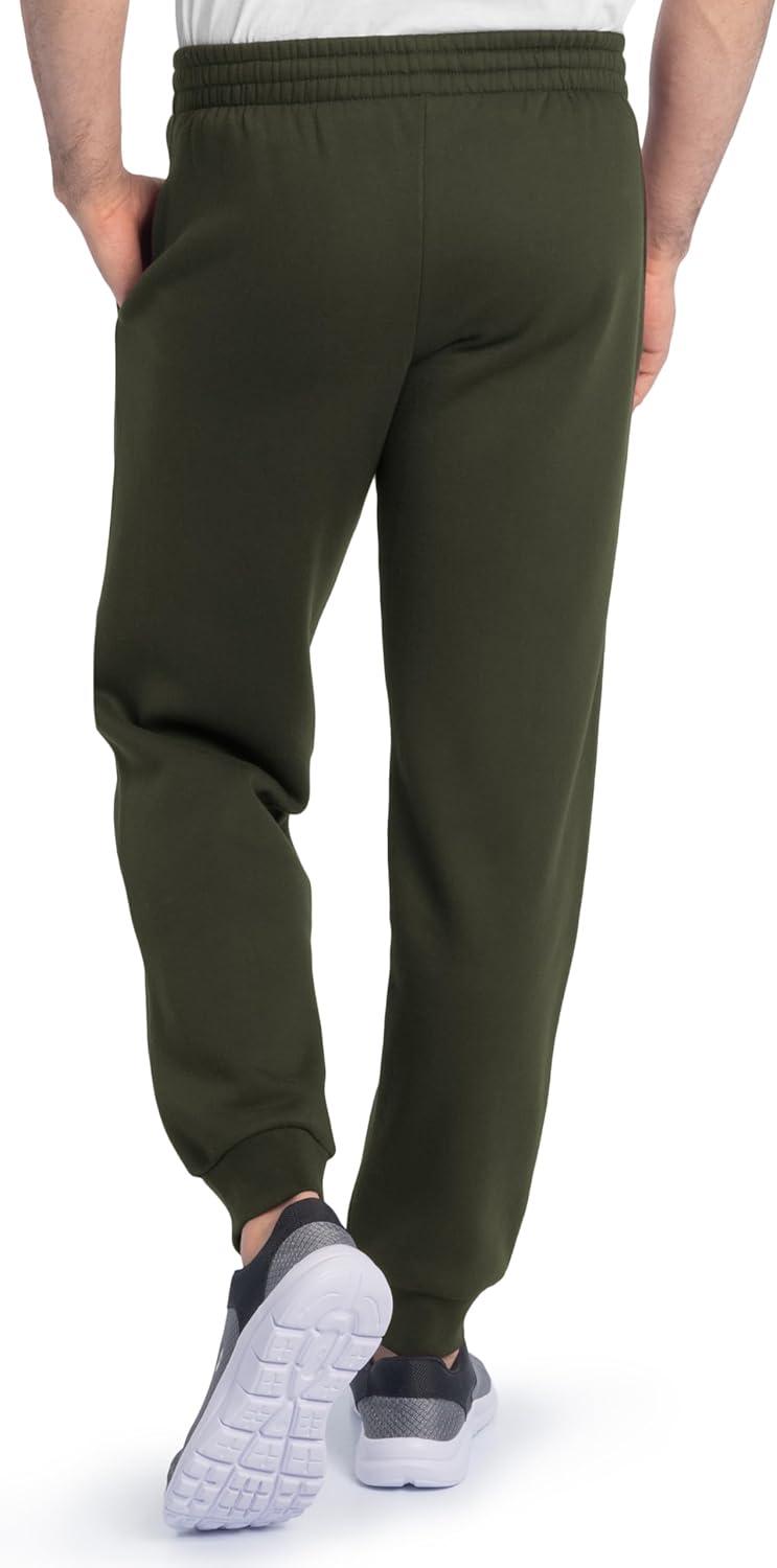 imageFruit of The Loom Eversoft Fleece Joggers with Pockets Relaxed Fit Moisture Wicking Breathable Tapered SweatpantsDuffle Bag Green