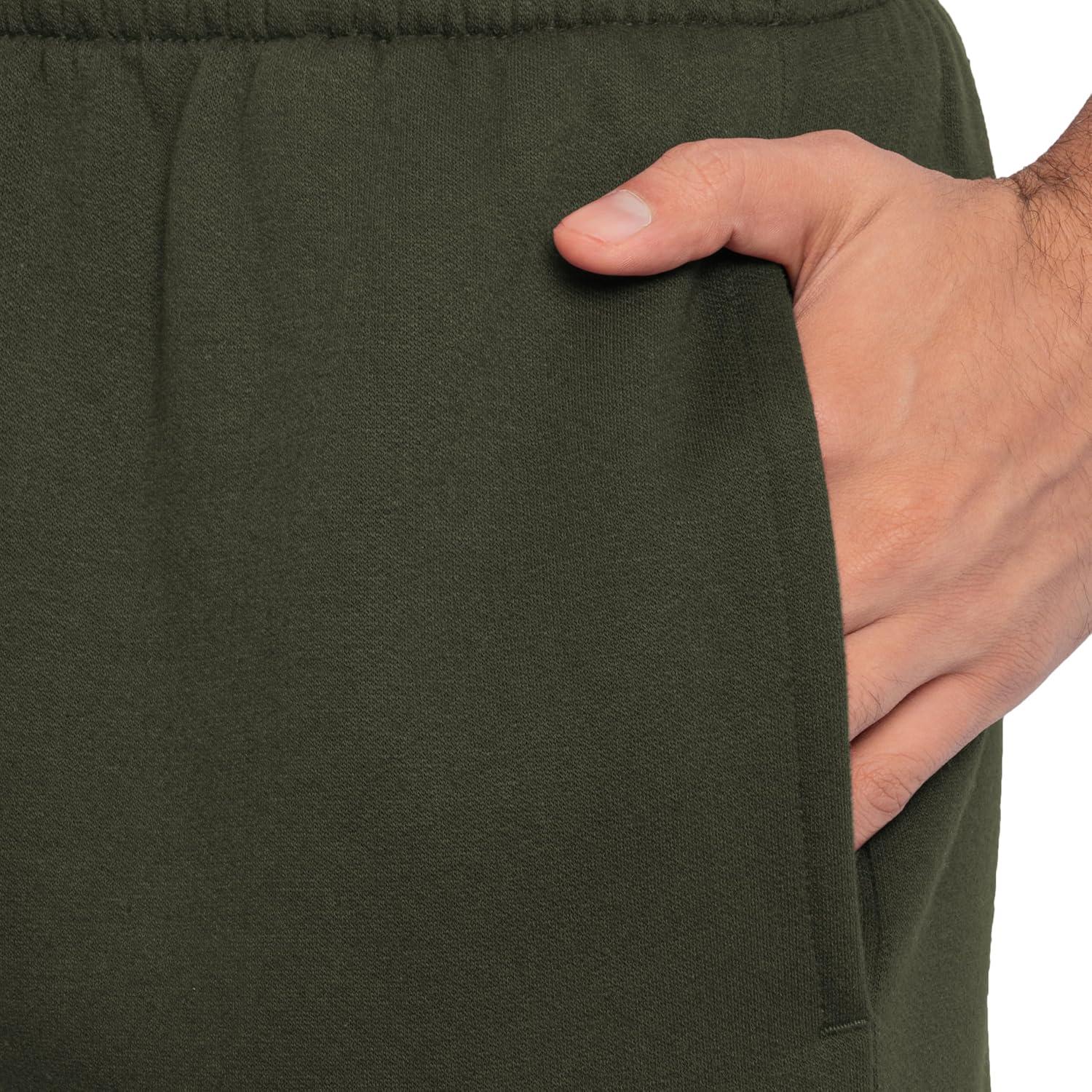 imageFruit of The Loom Eversoft Fleece Joggers with Pockets Relaxed Fit Moisture Wicking Breathable Tapered SweatpantsDuffle Bag Green