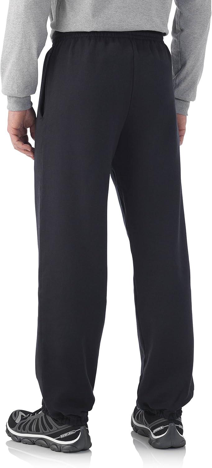 imageFruit of The Loom Eversoft Fleece Joggers with Pockets Relaxed Fit Moisture Wicking Breathable Tapered SweatpantsJnavy