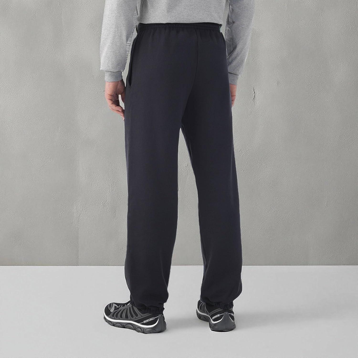 imageFruit of The Loom Eversoft Fleece Joggers with Pockets Relaxed Fit Moisture Wicking Breathable Tapered SweatpantsTrue Red